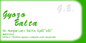 gyozo balta business card